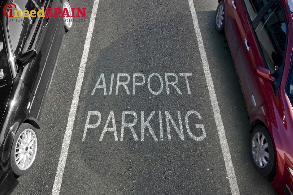 Parking in the airport of Barcelona